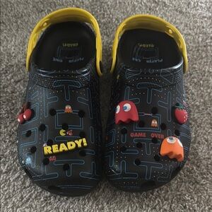 CROCS Black and Yellow Pac-Man Men's Shoes